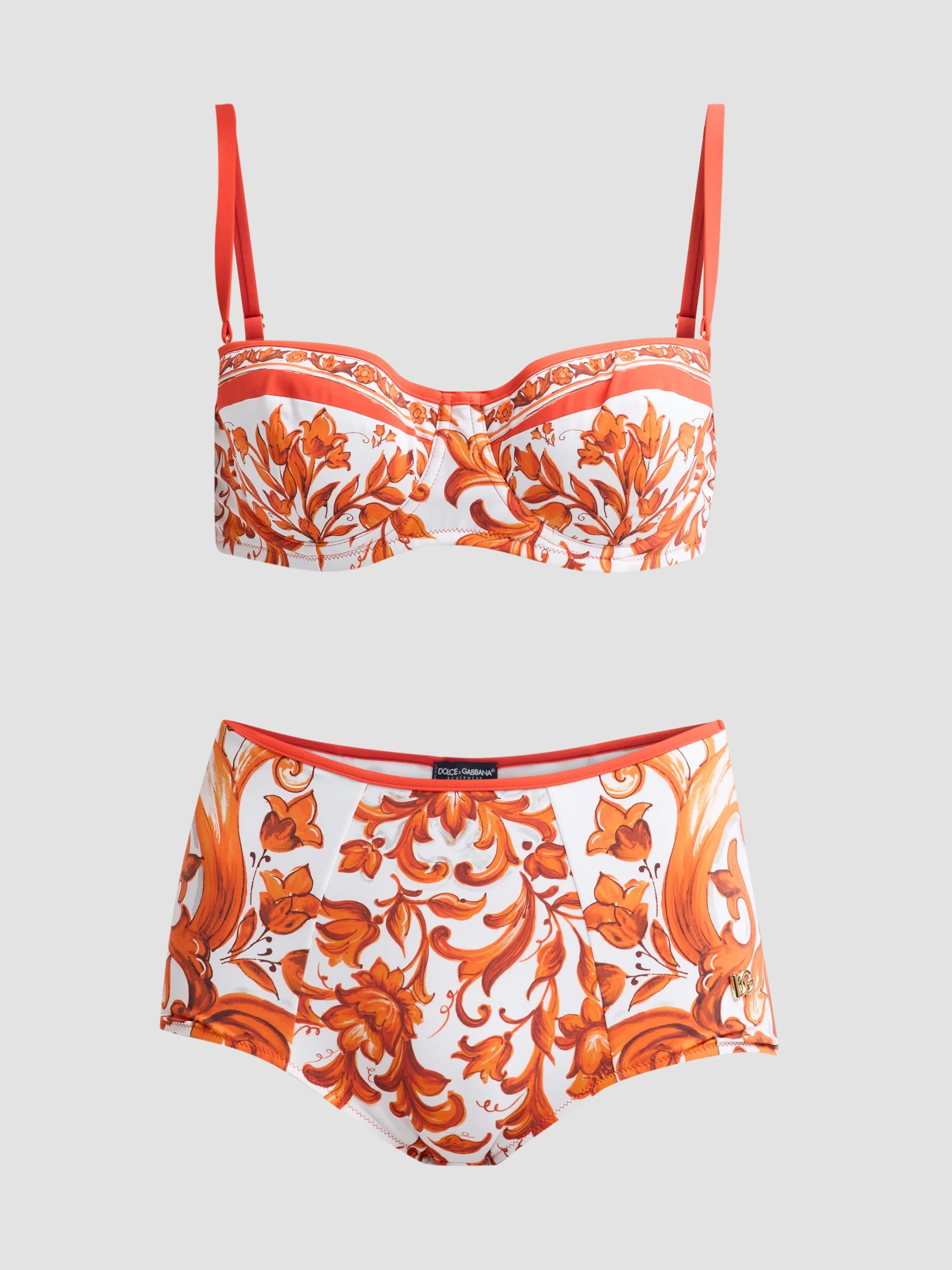 Women's Maiolica Printed Bikini - Maiolica Orange - 1