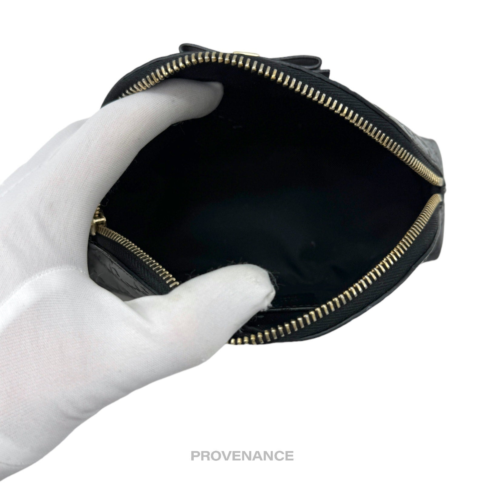 Gucci Guccissima Cosmetic Pouch - Navy Leather - 6