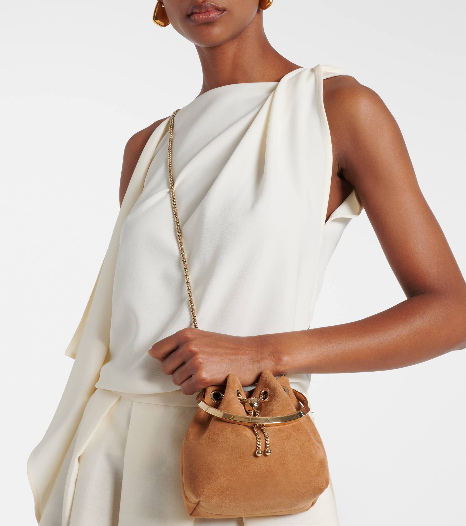 Bon Bon Small suede tote bag - 7