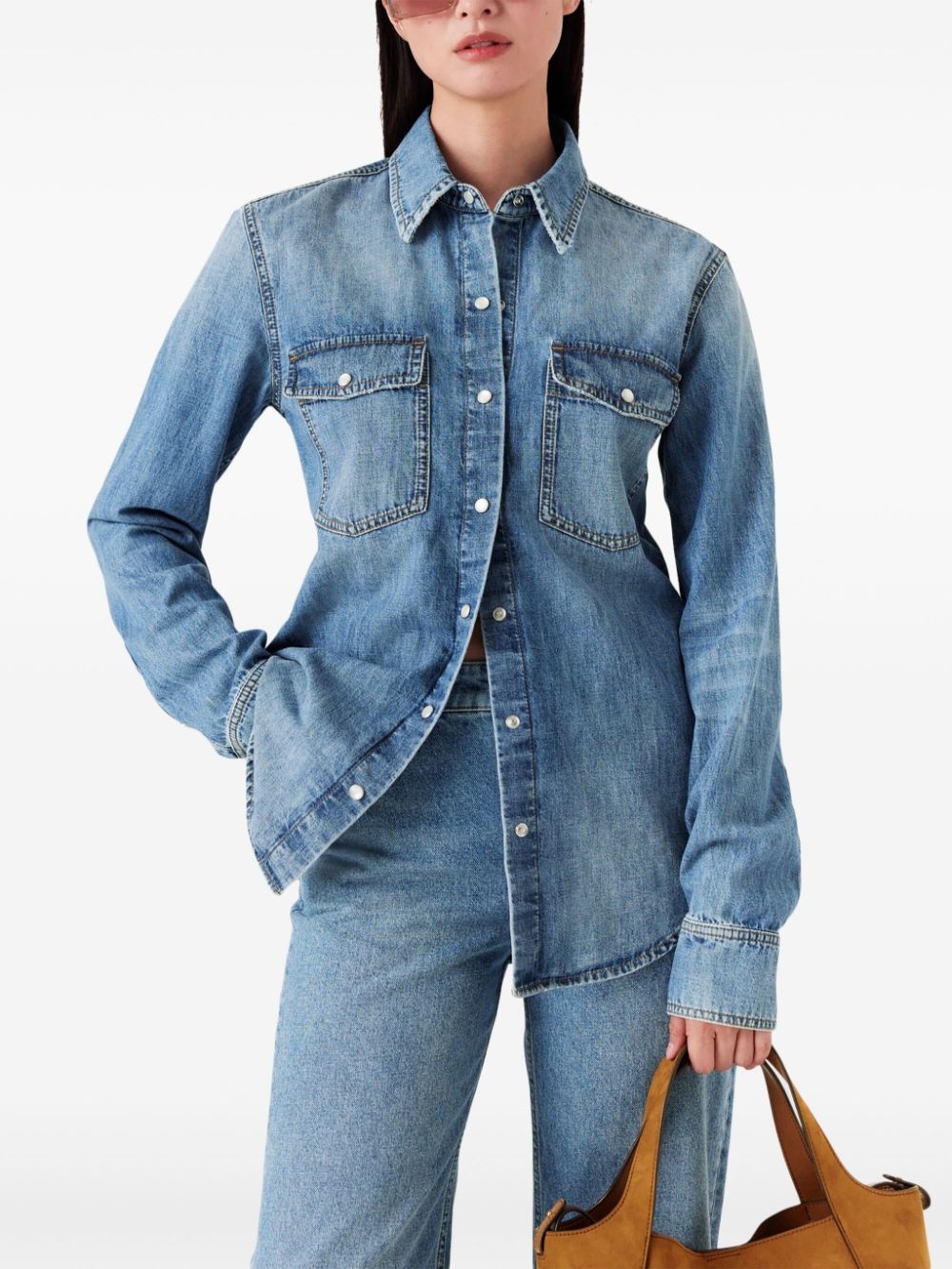 logo-patch shirt - 5