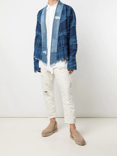 Greg Lauren patchwork denim jacket outlook