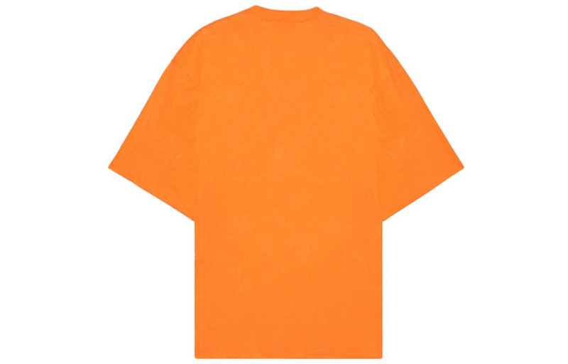 BALENCIAGA Balenciaga Languages Logo T-Shirt 'Orange Black' 641614TJVI37513 outlook