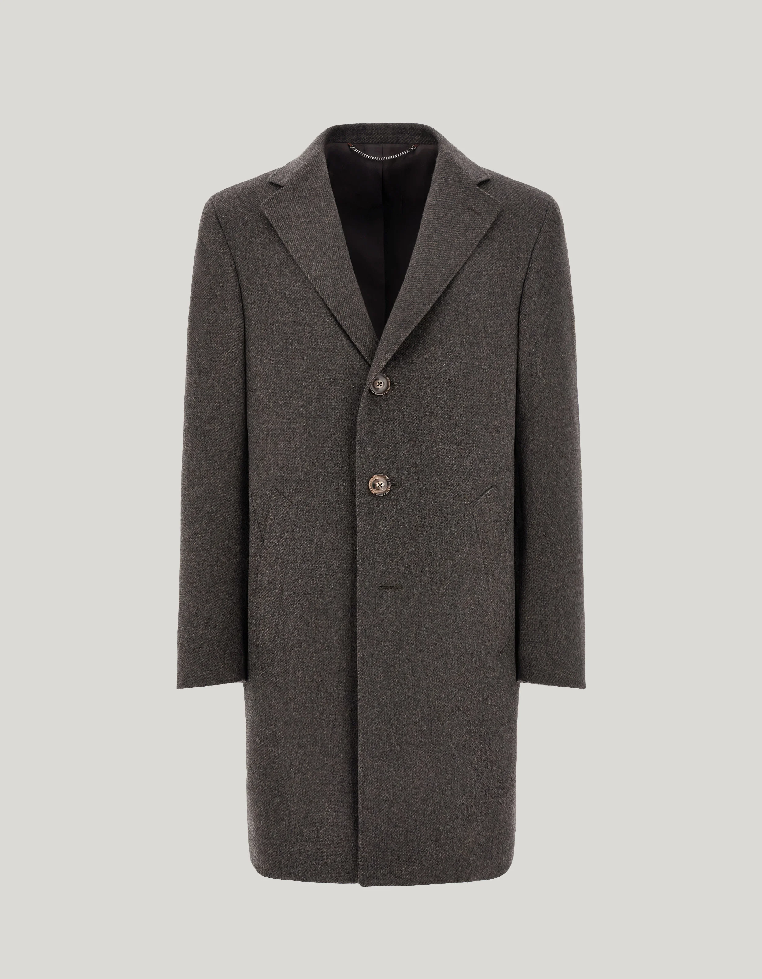 EXCLUSIVE BROWN COAT IN PURE CASHMERE - 1