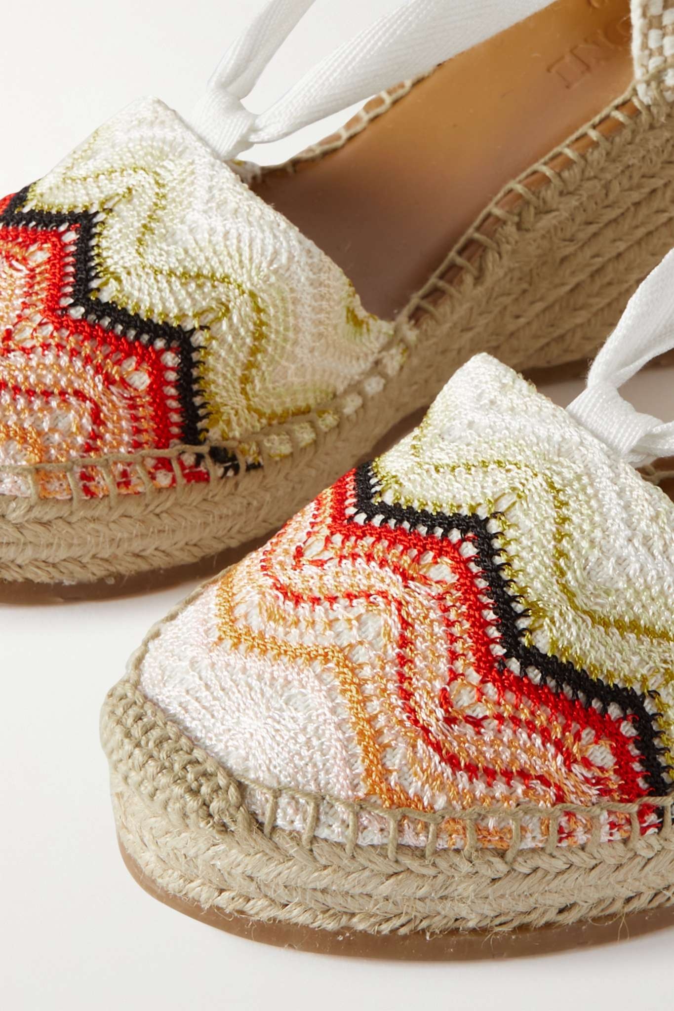 80 metallic canvas wedge espadrilles - 4