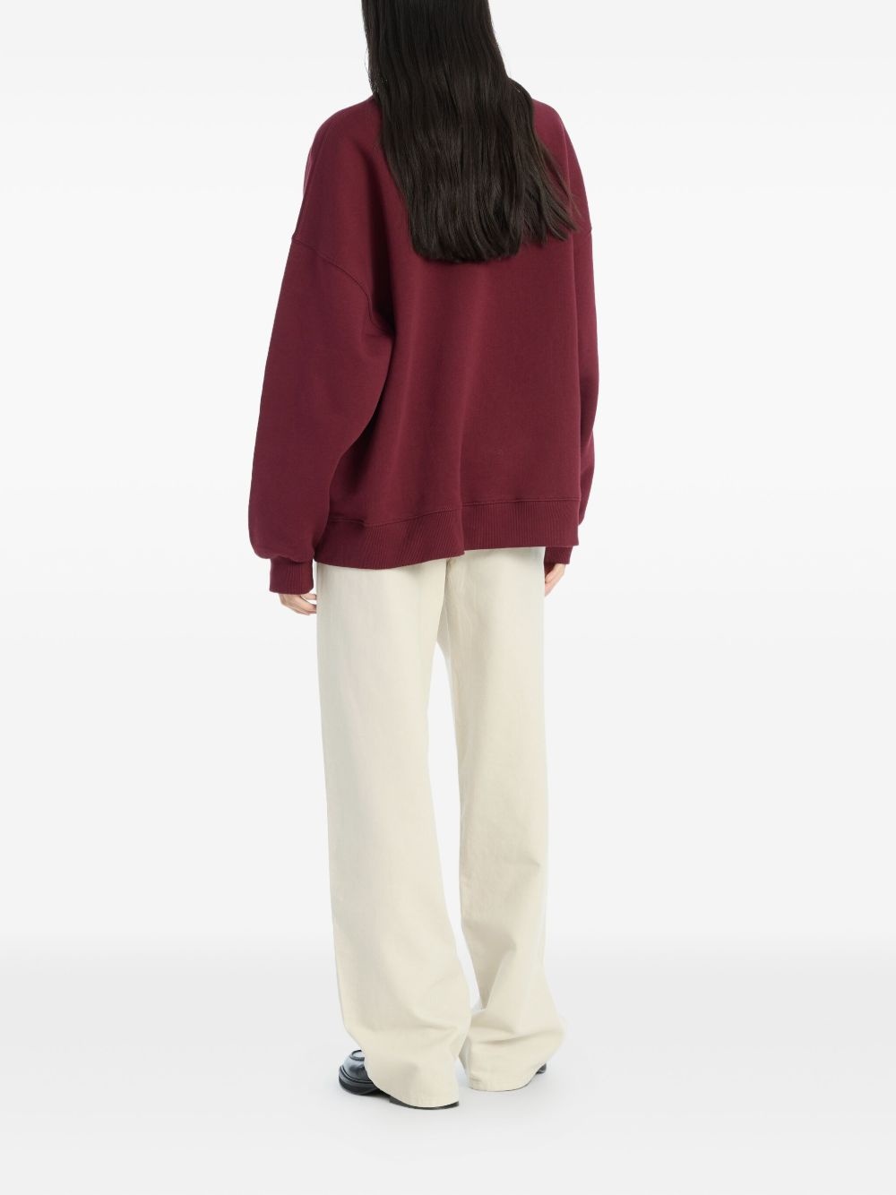 embroidered crew-neck sweatshirt - 3