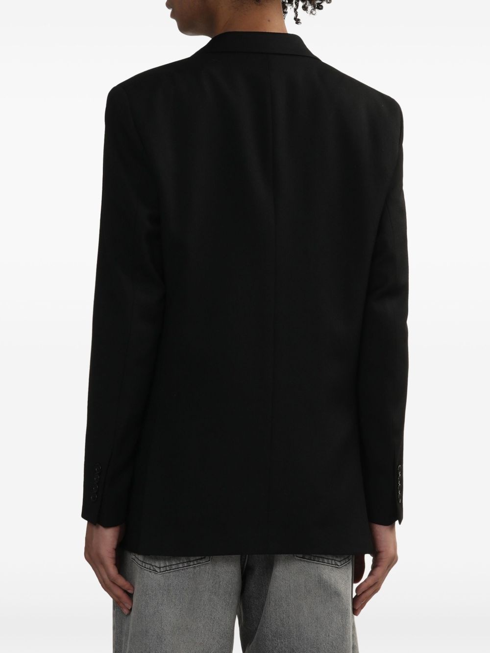 single-breasted wool blazer - 4