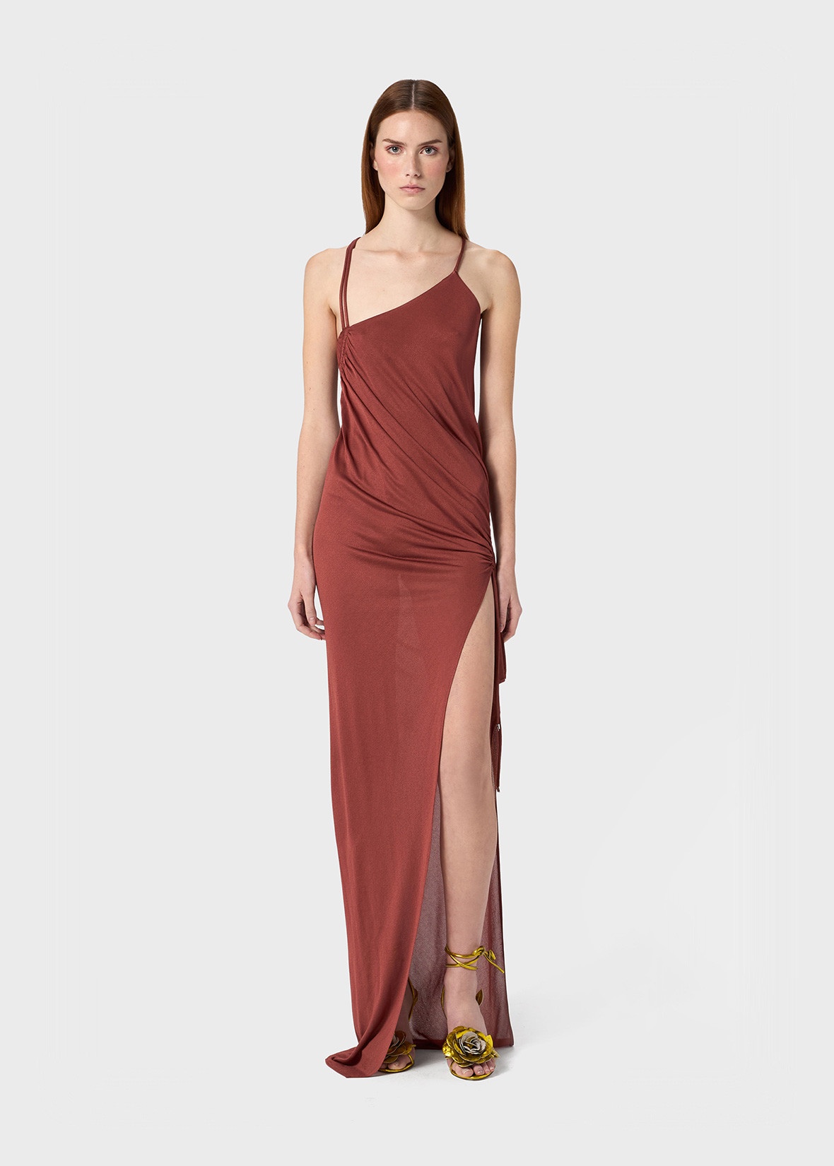 ASYMMETRIC DRESS IN CRÊPE JERSEY - 2