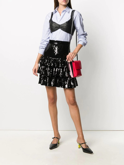 MSGM sequin-embellished mini skirt outlook