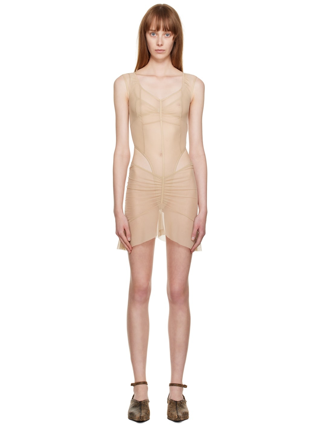 Beige Celest Minidress - 1