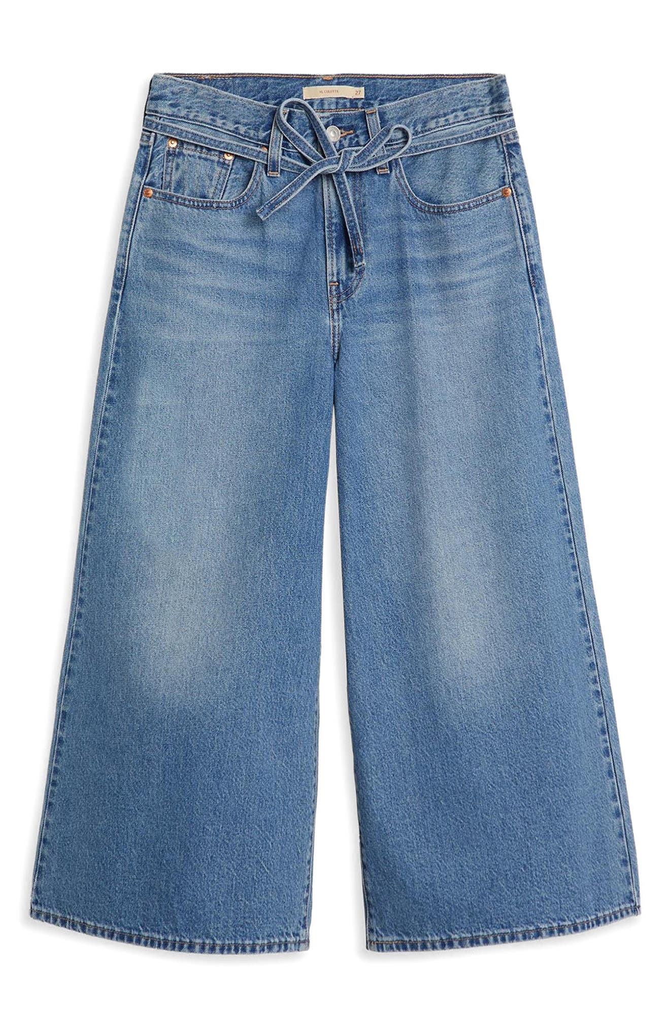 levi's XL High Waist Wide Leg Culotte Jeans in Hot And Cold at Nordstrom - 4