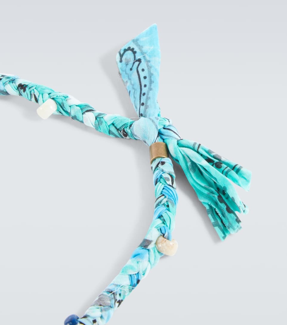 Bandana necklace with beads and shells - 4