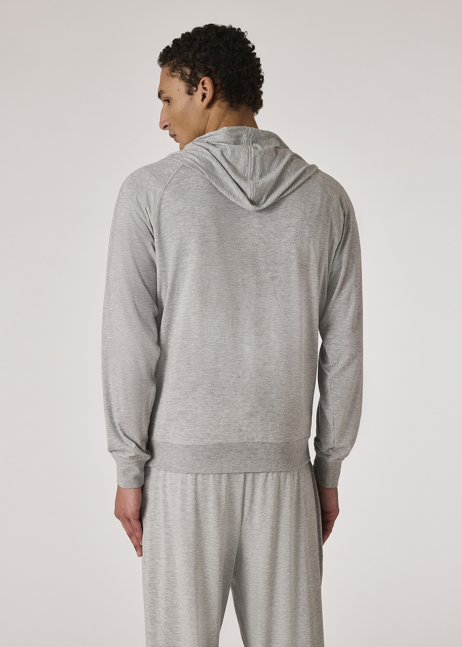 Grey Modal-Blend Lounge Hoodie - 5