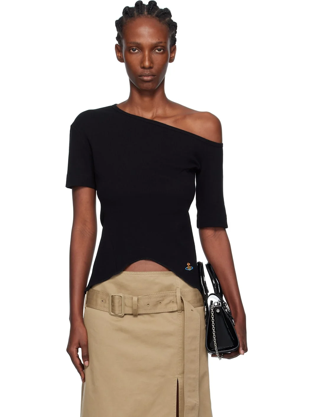 Black Shoulder Orgy T-shirt - 1