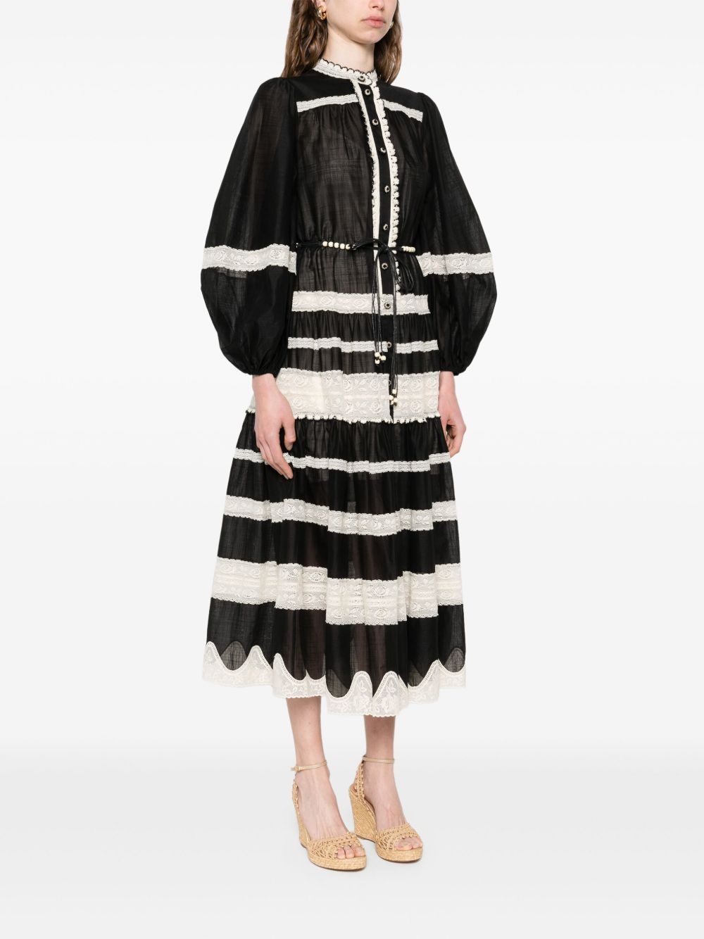 puff-sleeve dress - 3
