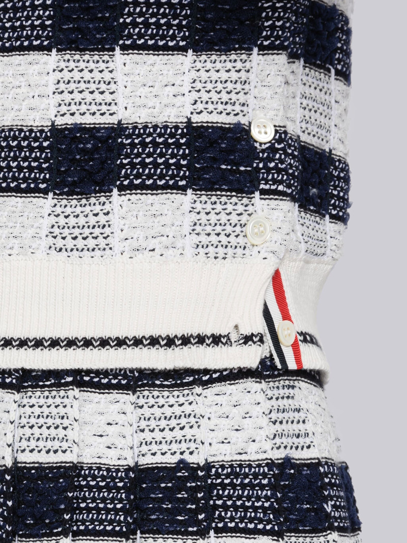 Gingham Inlay Jacquard 4-Bar Short Sleeve Polo 6