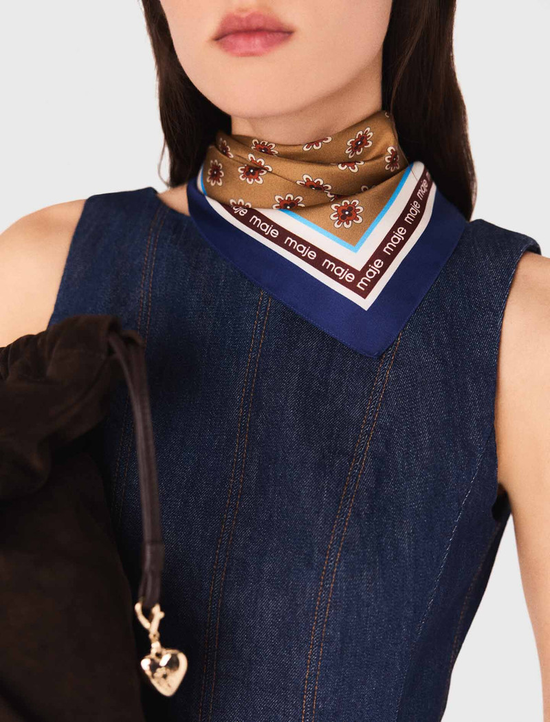 Mini denim dress with ruffles 9