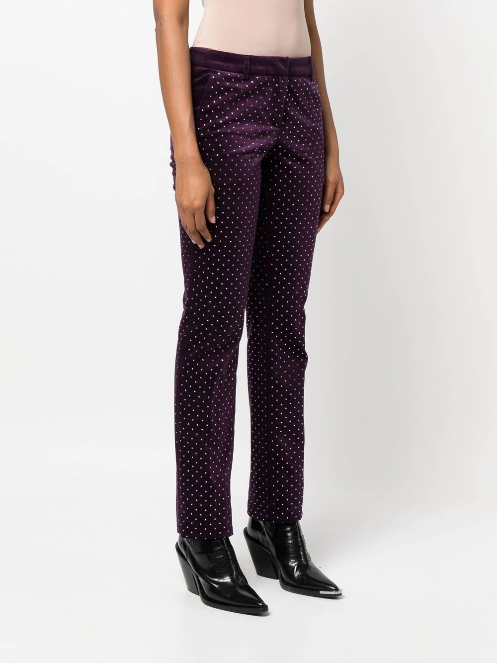 Office crystal-embellished trousers - 3