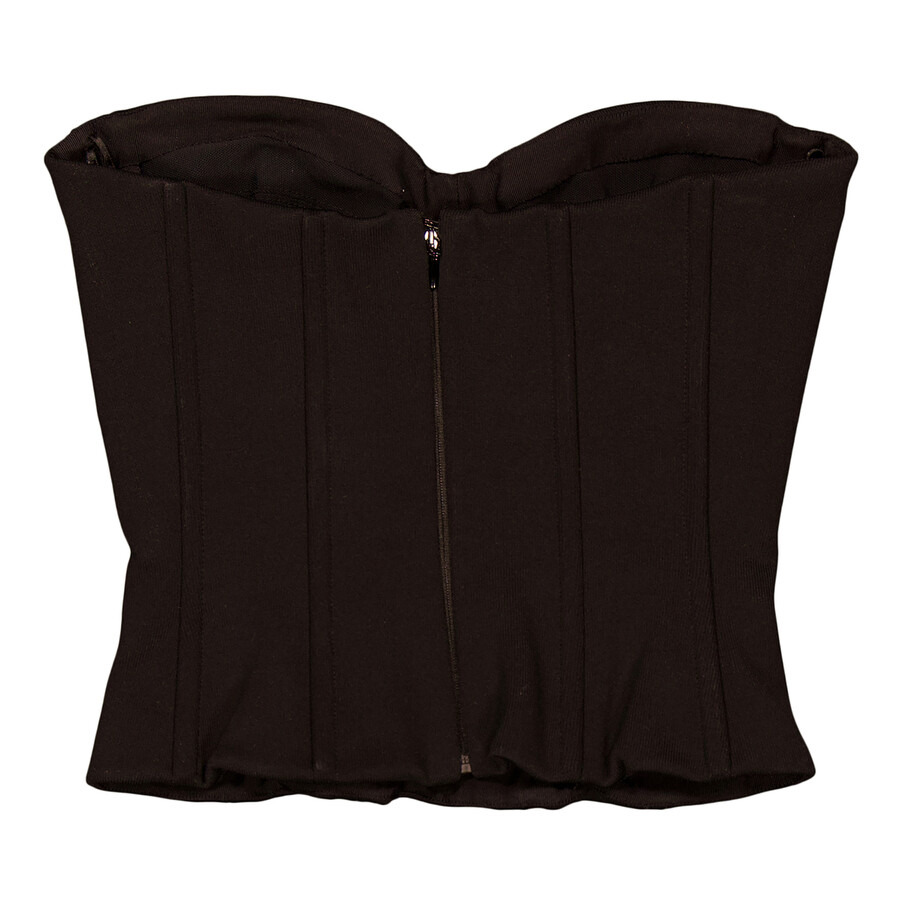 Balenciaga Ladies Black Strapless Bustier Top - 6