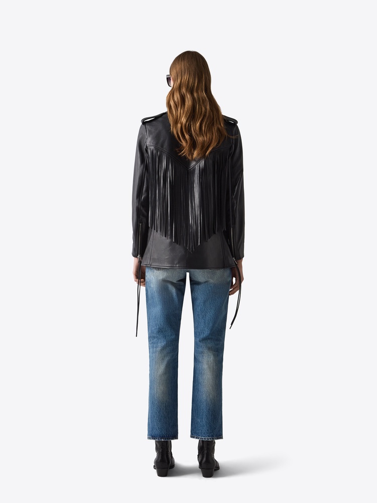 LEATHER JACKET 68 BLACK FRINGES - 3