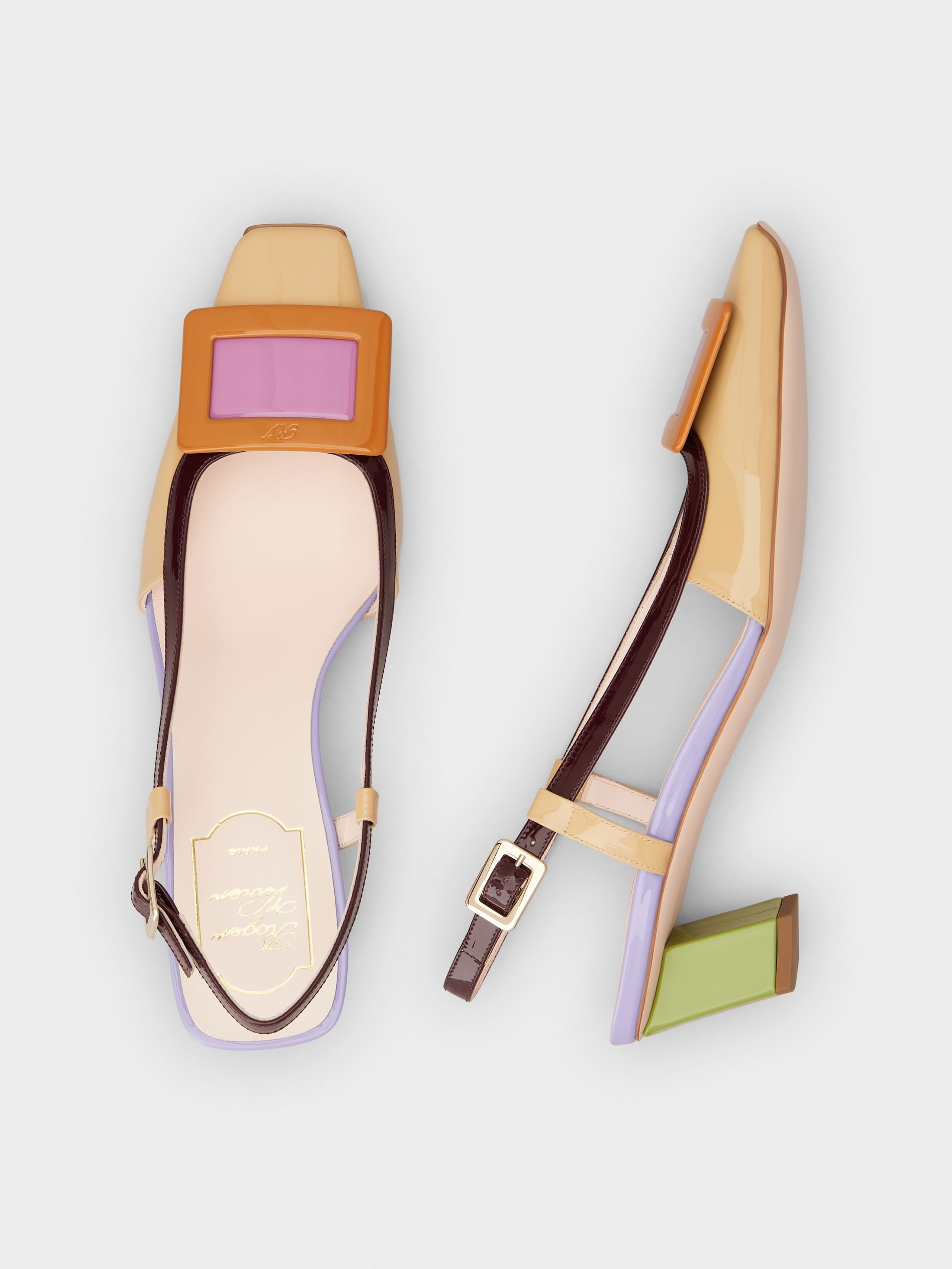 Belle Vivier Slingback Pumps in patent leather - 4