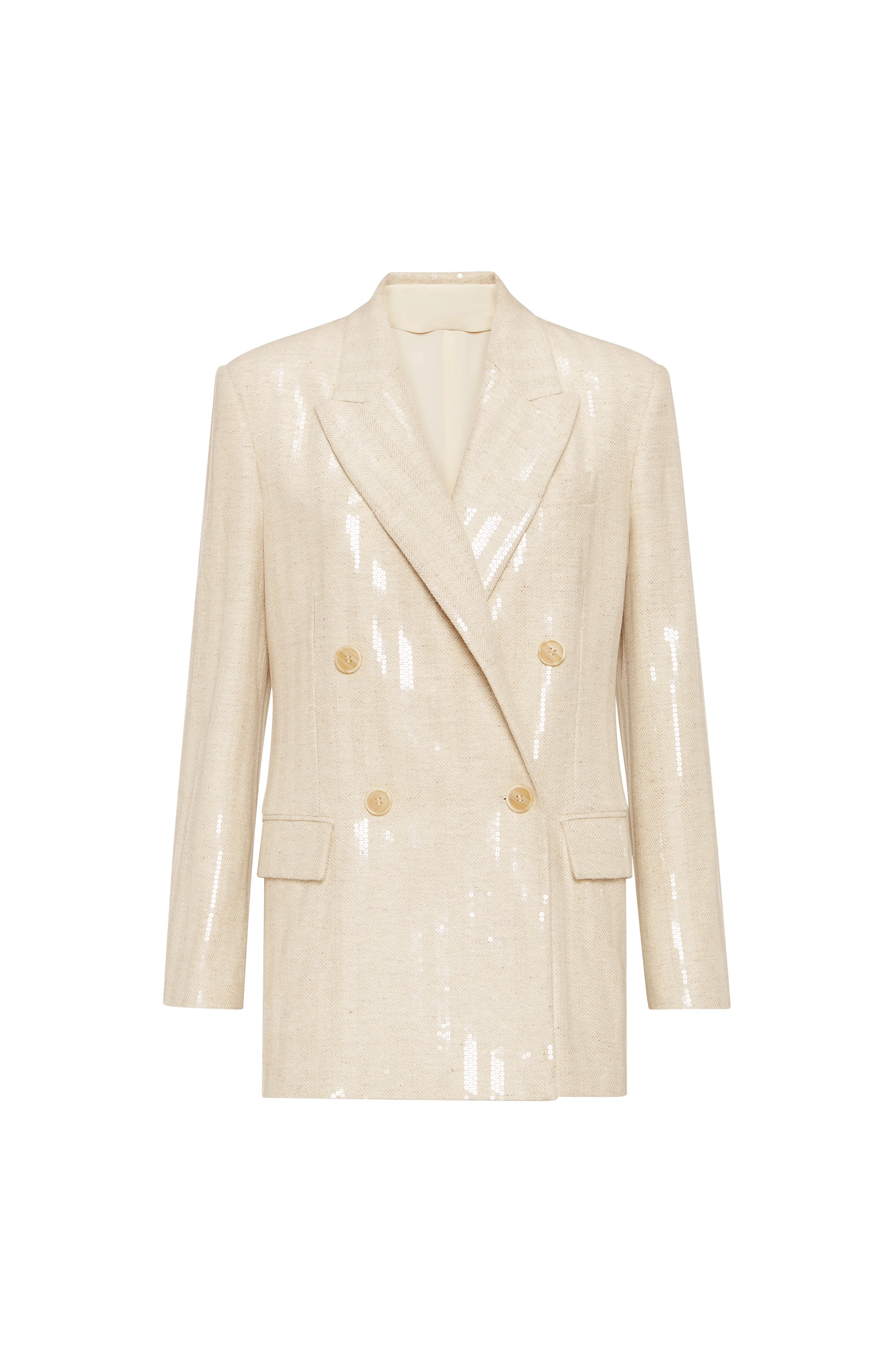 Brunello Cucinelli Dazzling chevron blazer in Buff at Nordstrom - 1