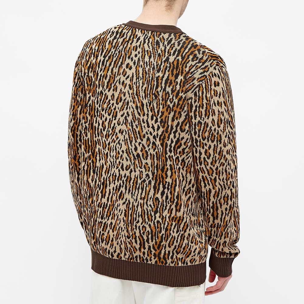 Wacko Maria Leopard Jacquard Cardigan - 4