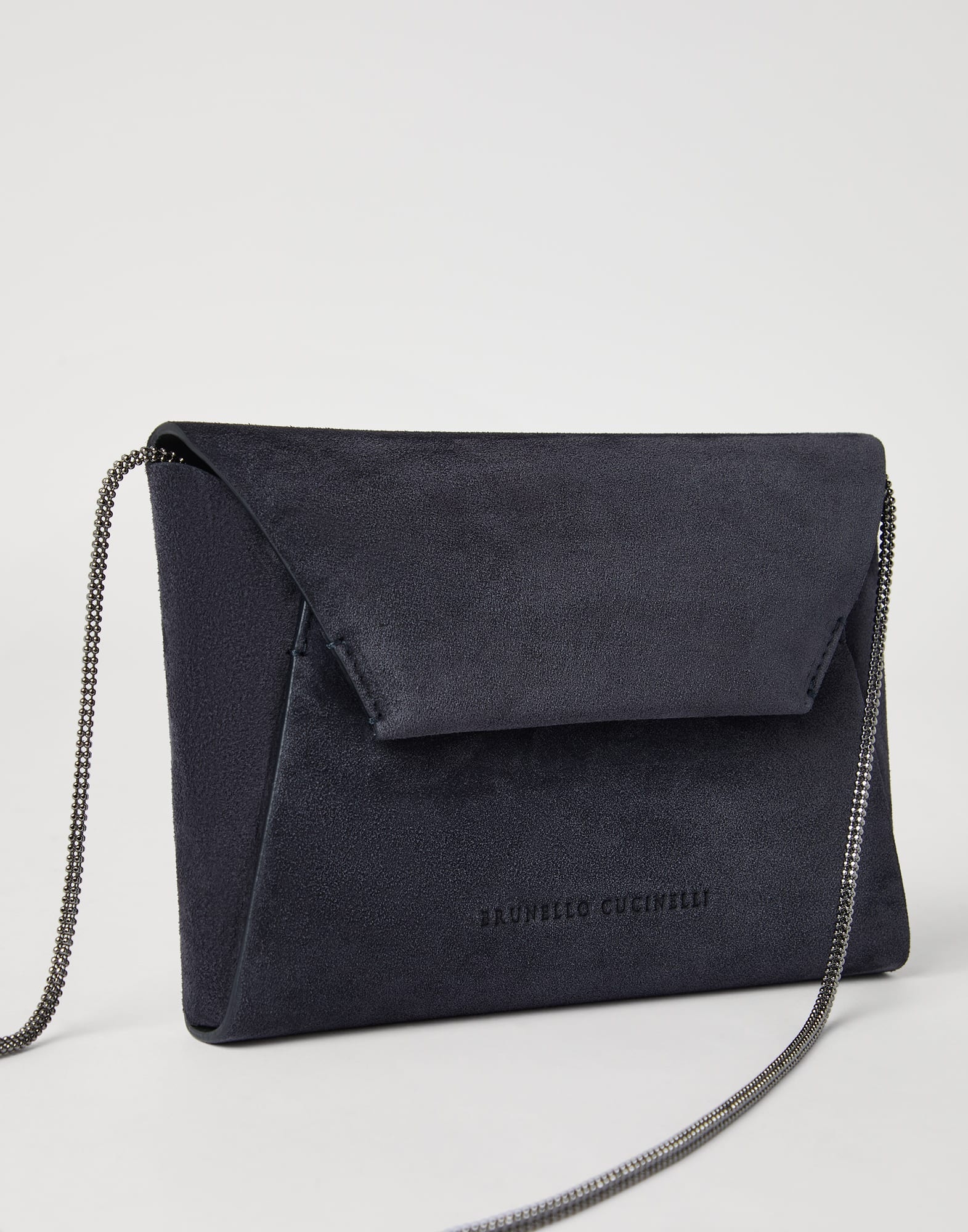 BRUNELLO CUCINELLI★BC Duo Pochette in Suede Brunello Cucinelli BC Duo pochette in suede with precious