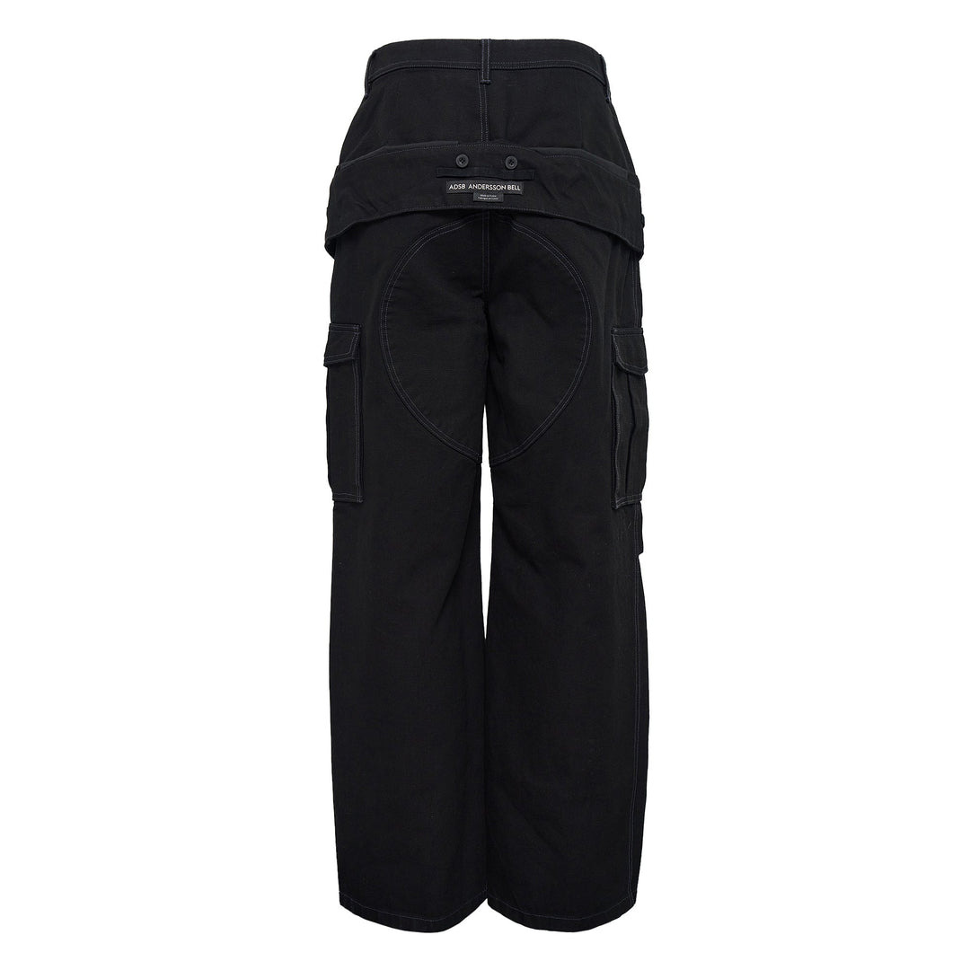 Unisex Double Waist Work Wide Jeans - 2