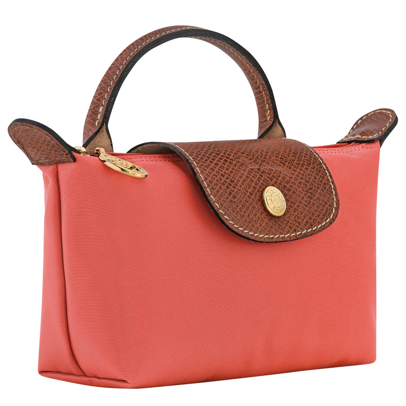 Longchamp Le Pliage Original Pouch with handle Strawberry - Recycled canvas outlook