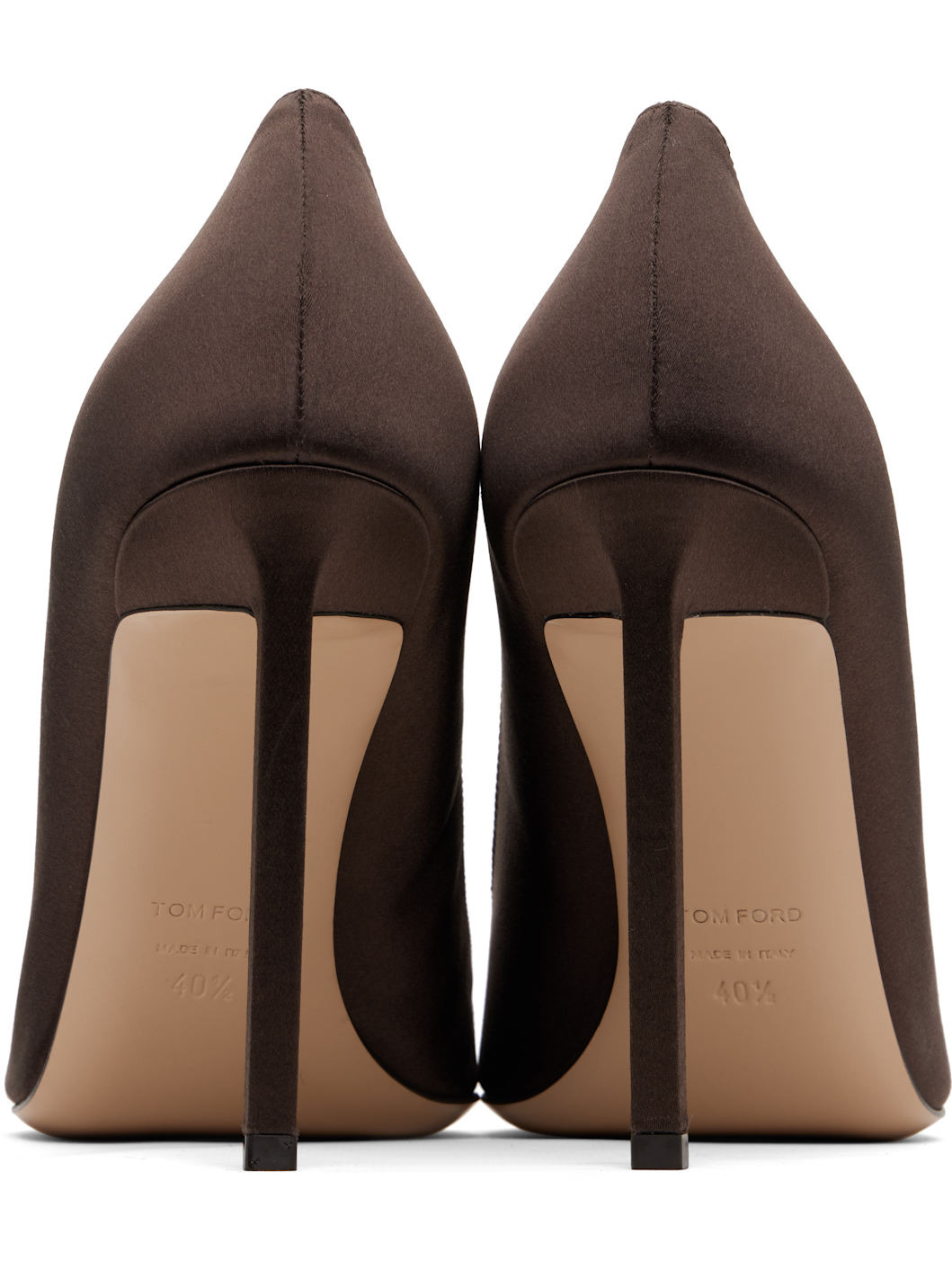 Brown Satin Betty Heels - 2