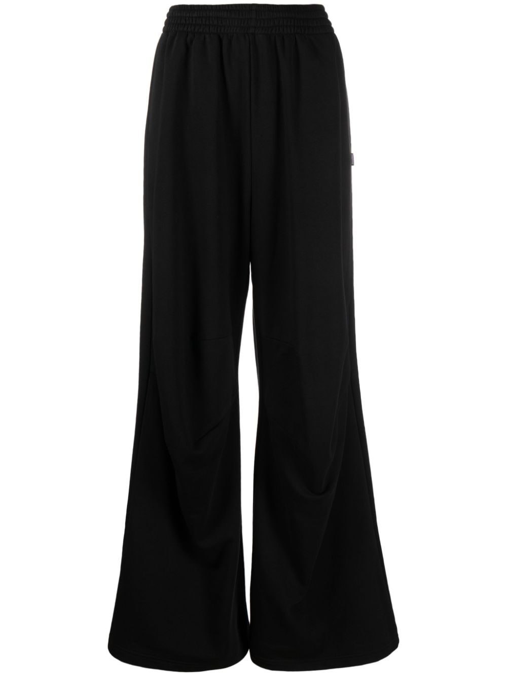 high-waisted cotton flared trousers - 1