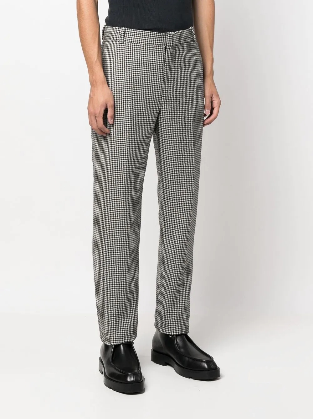 houndstooth tapered trousers - 3