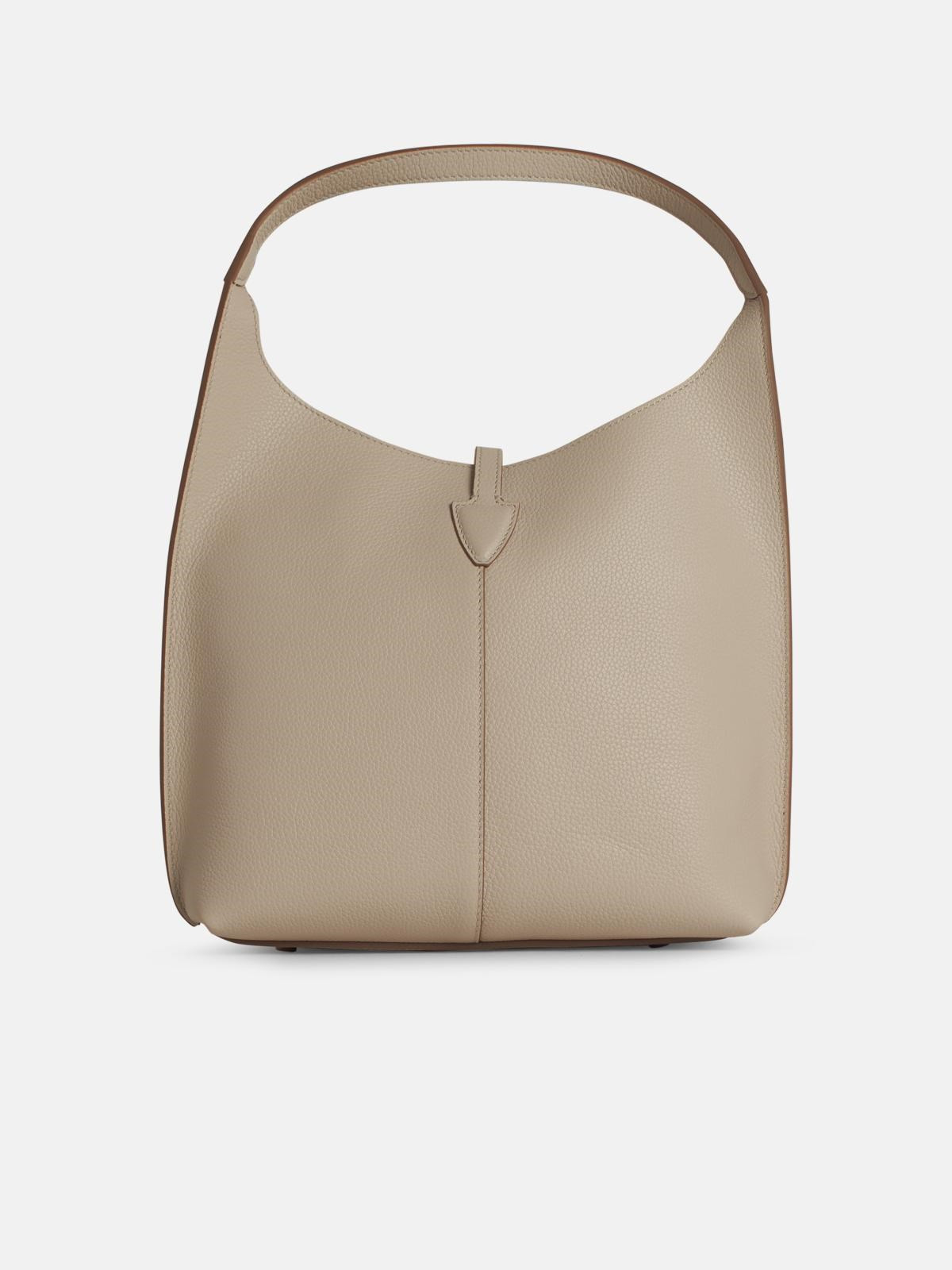 SMALL IVORY LEATHER BAG - 3