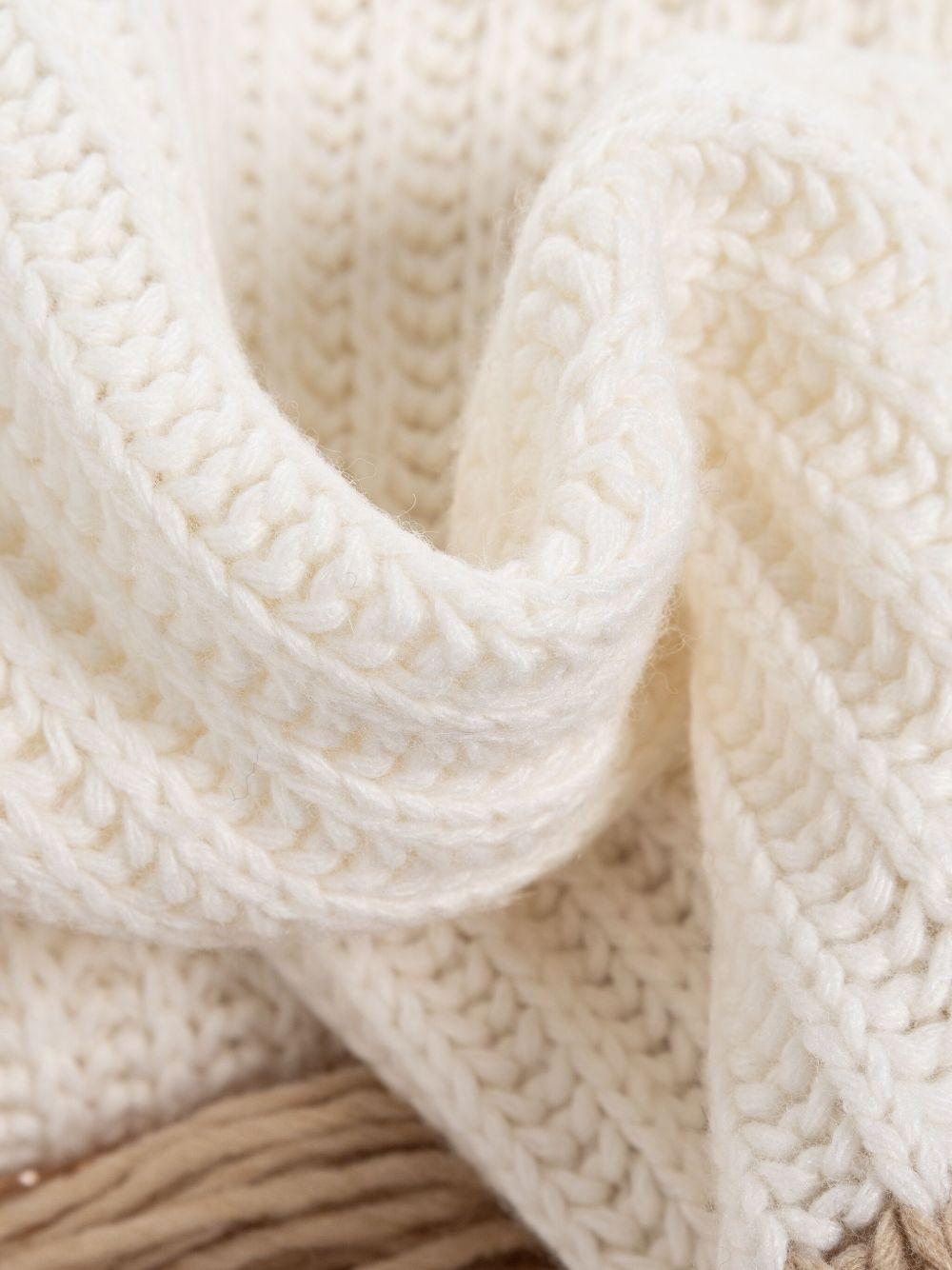 ribbed-knit fringed scarf - 4