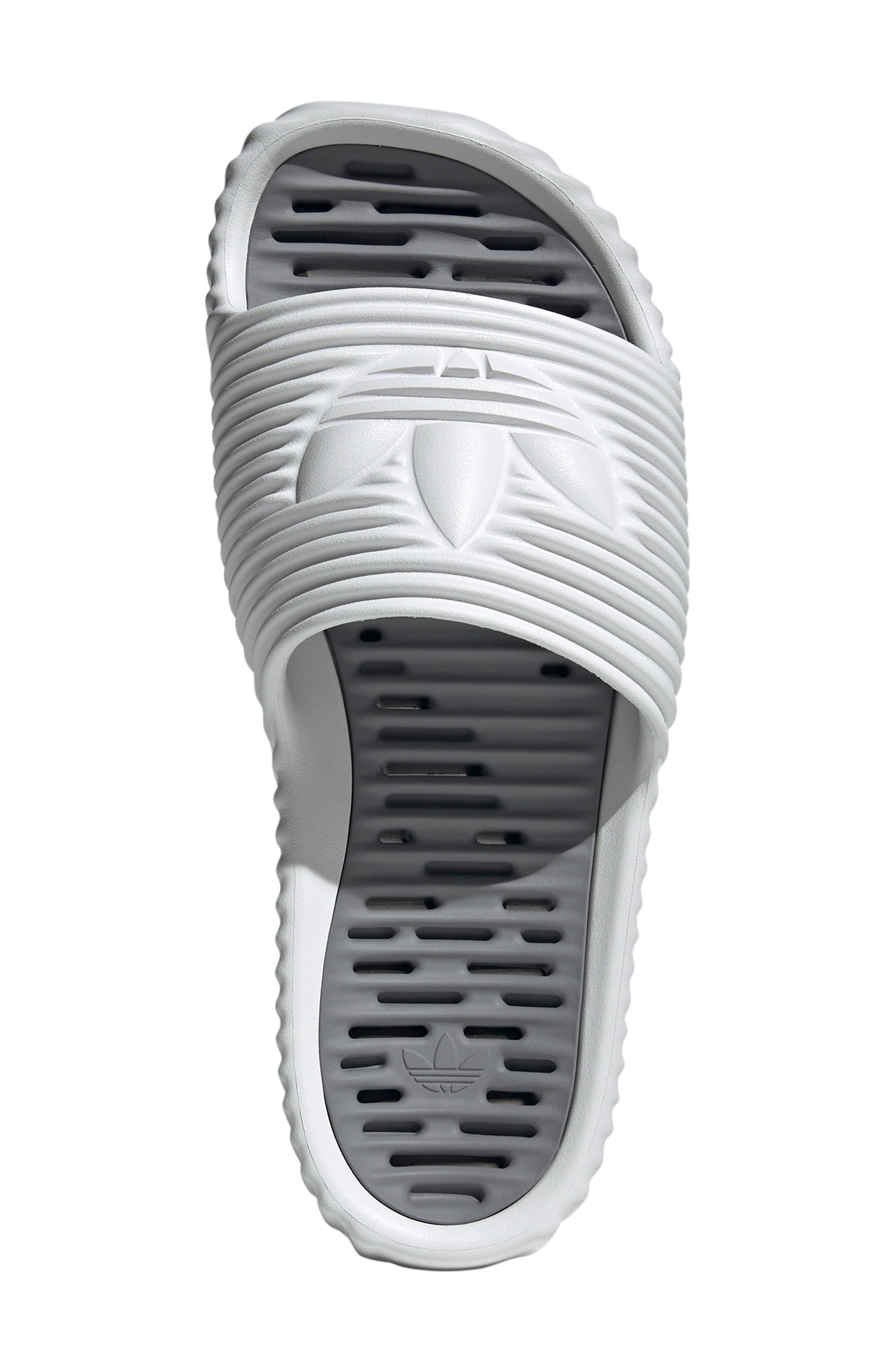adidas Gender Inclusive Adilette 25 Slide in Crystal White/Grey at Nordstrom - 4