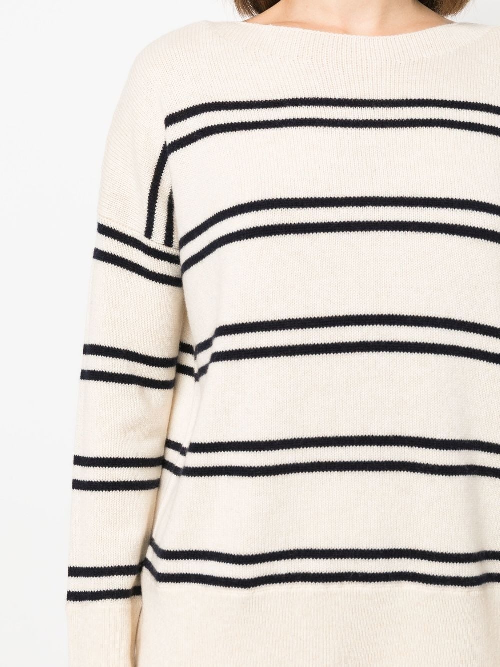striped crew-neck jumper - 5
