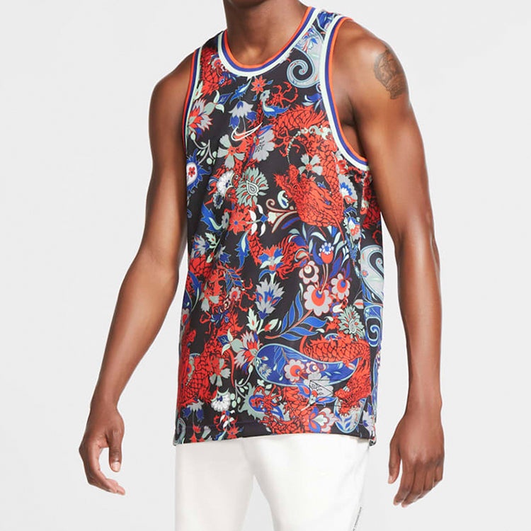 Nike Dri-FIT DNA Dragon Applique Stitching Sports Vest Men Multicolor CK6302-457 - 3