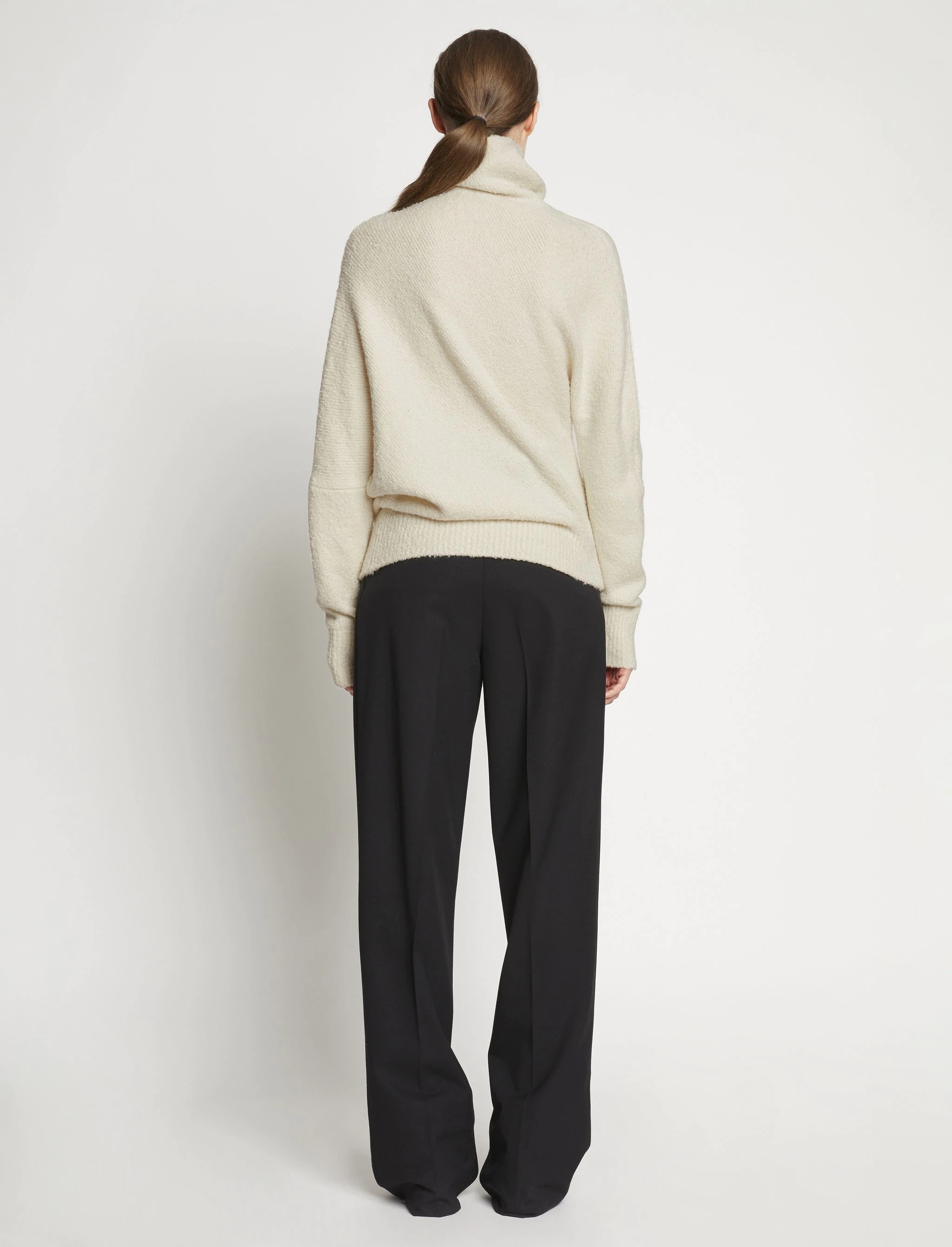 Fuzzy Boucle Twisted Sweater - 5