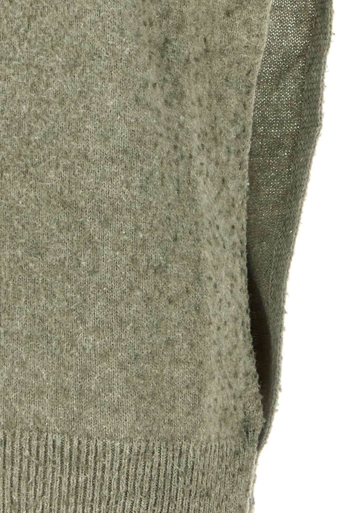 Sage green wool blend vest - 3