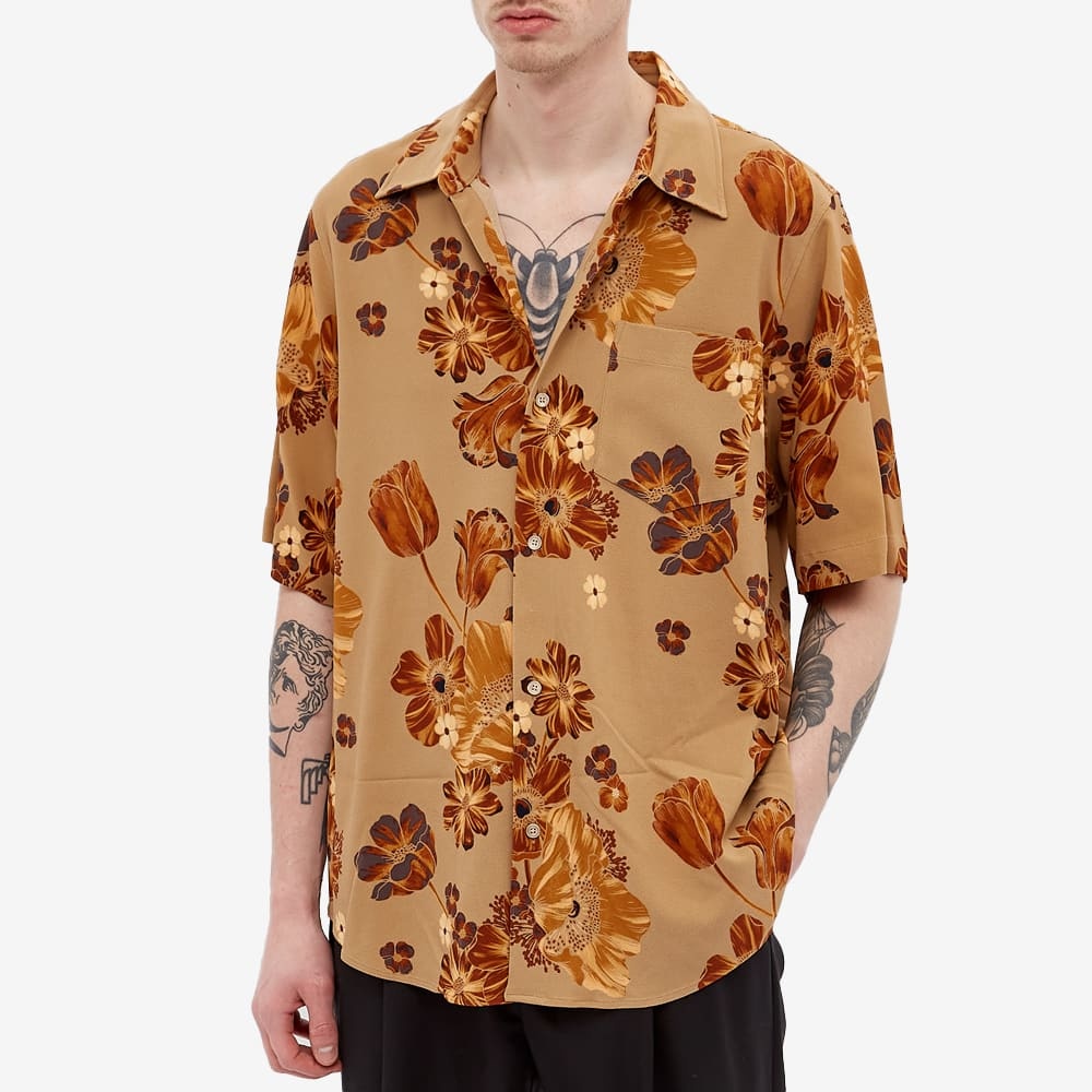 AMI Short Sleeve Floral Print Shirt - 4