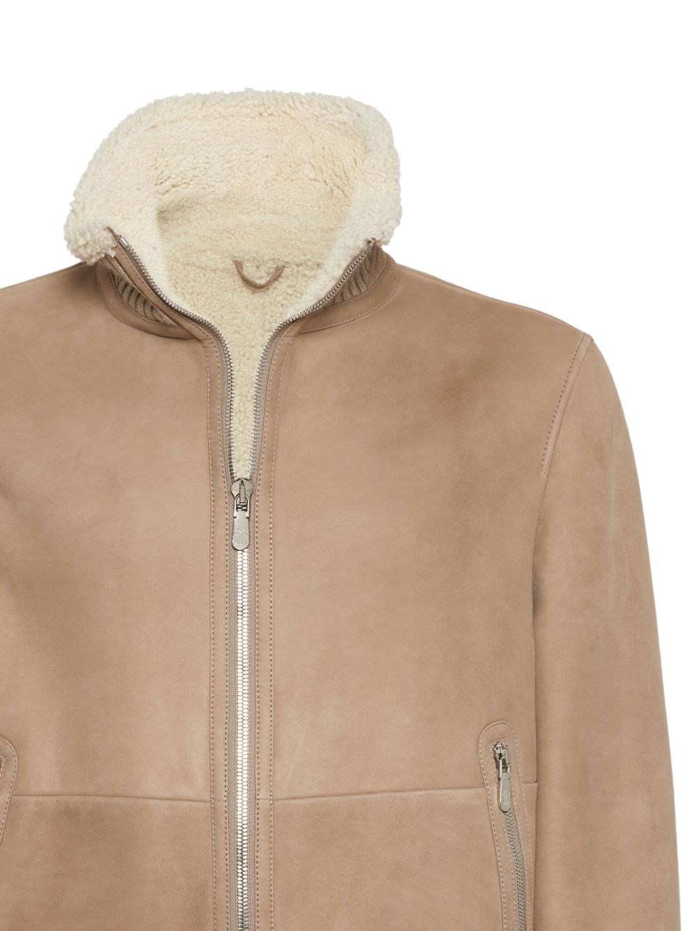 Leather bomber jacket - 7