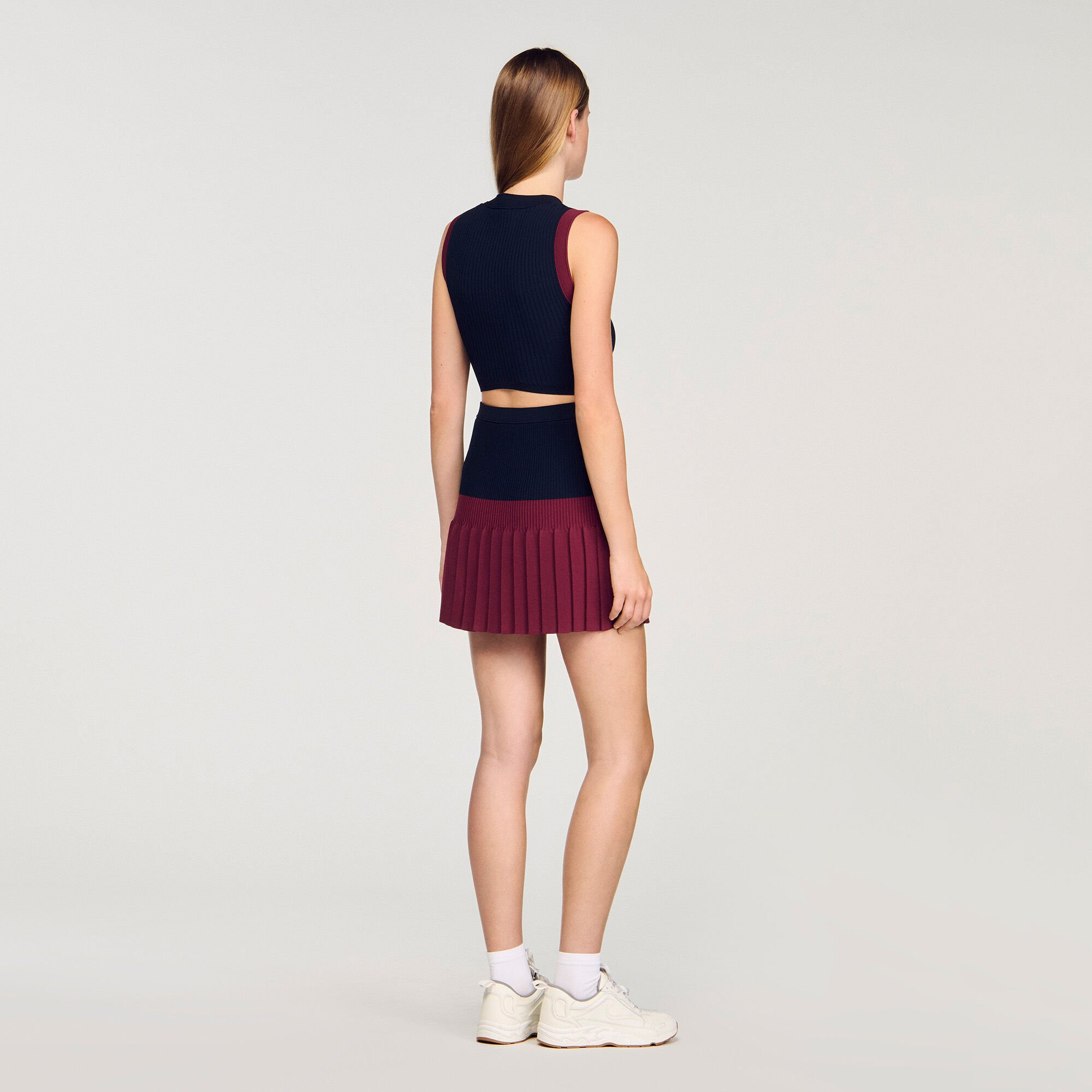 TWO-TONE KNIT TOP - 5