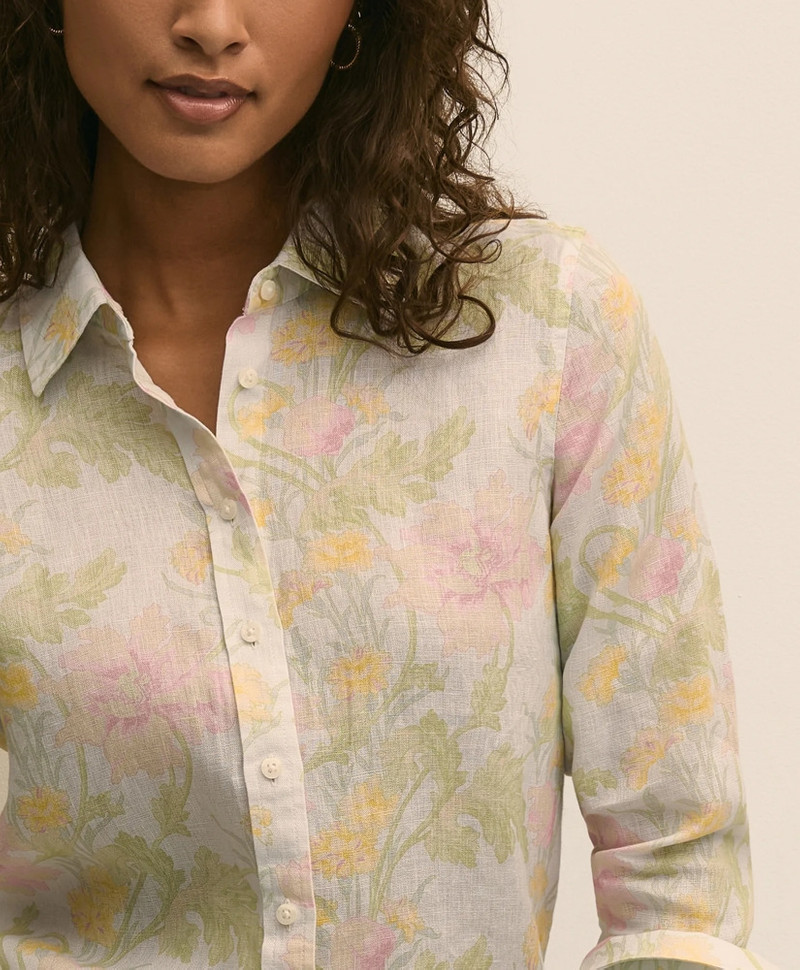 Classic Fit Linen Floral Shirt 3