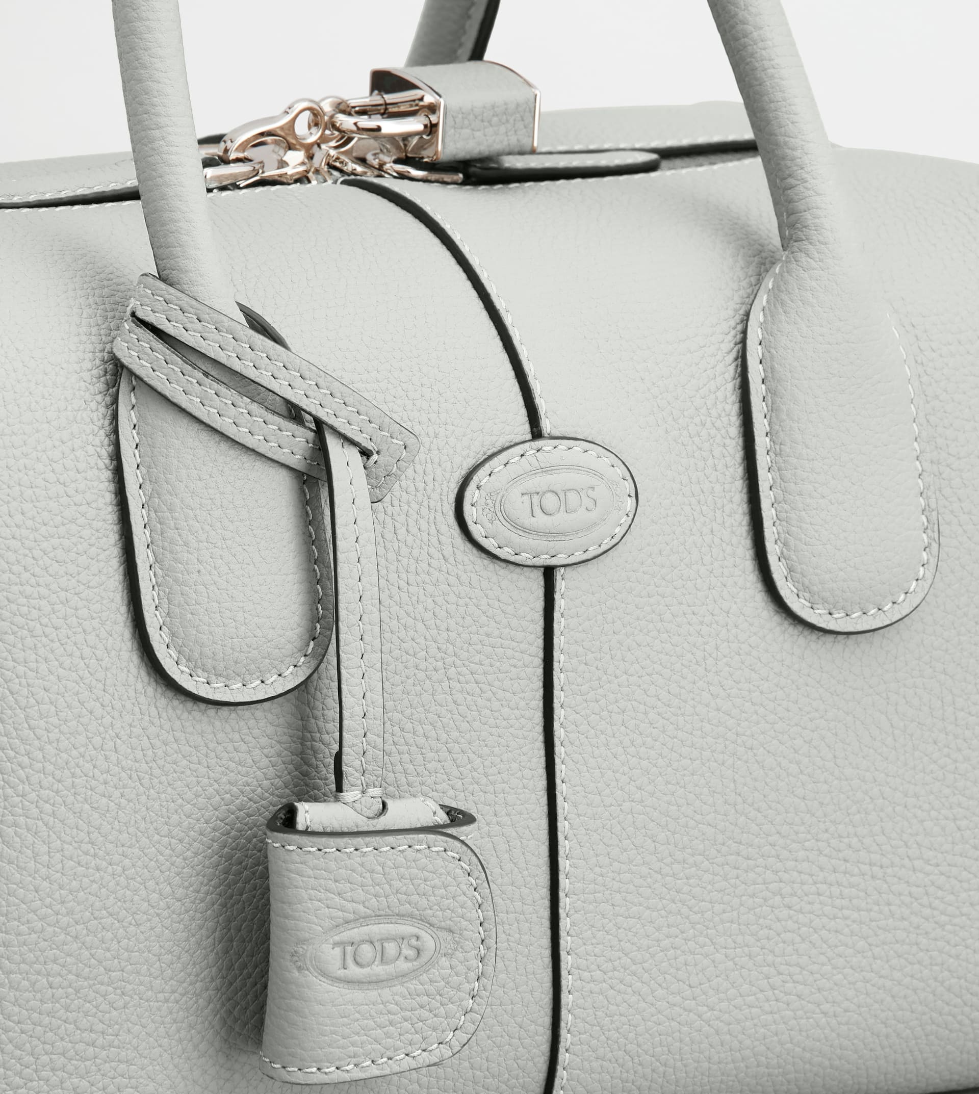 TOD'S DI BAG BAULETTO IN LEATHER MINI - GREY - 6