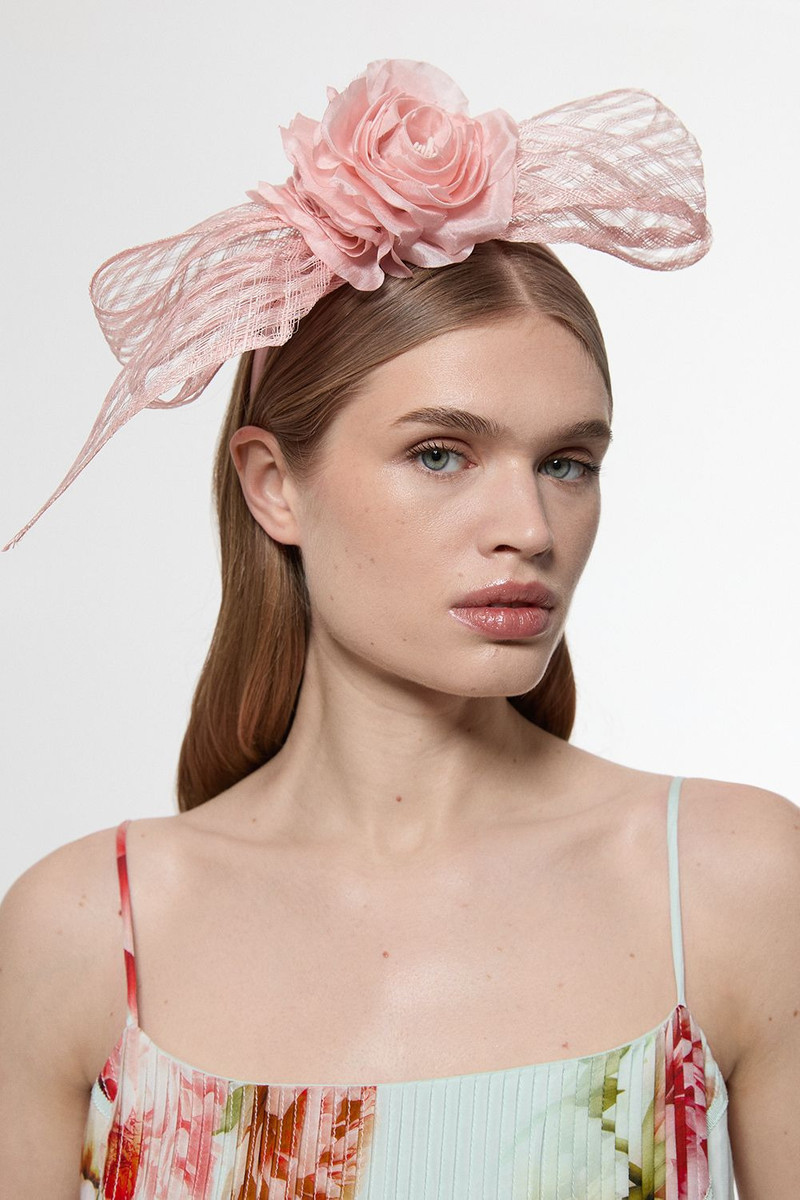 Mesh Floral Bow Headband 1