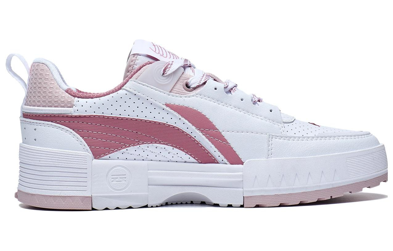 (WMNS) Li-Ning Casual Skate Shoes 'White Pink' AGCT136-3 - 3