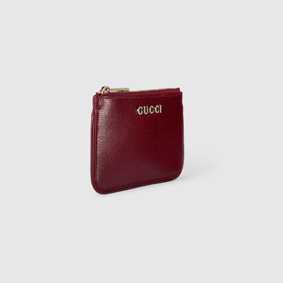Zip key case with Gucci script - 3