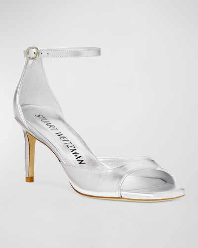 Stuart Weitzman Nudistia Metallic Ankle-Strap Sandals outlook