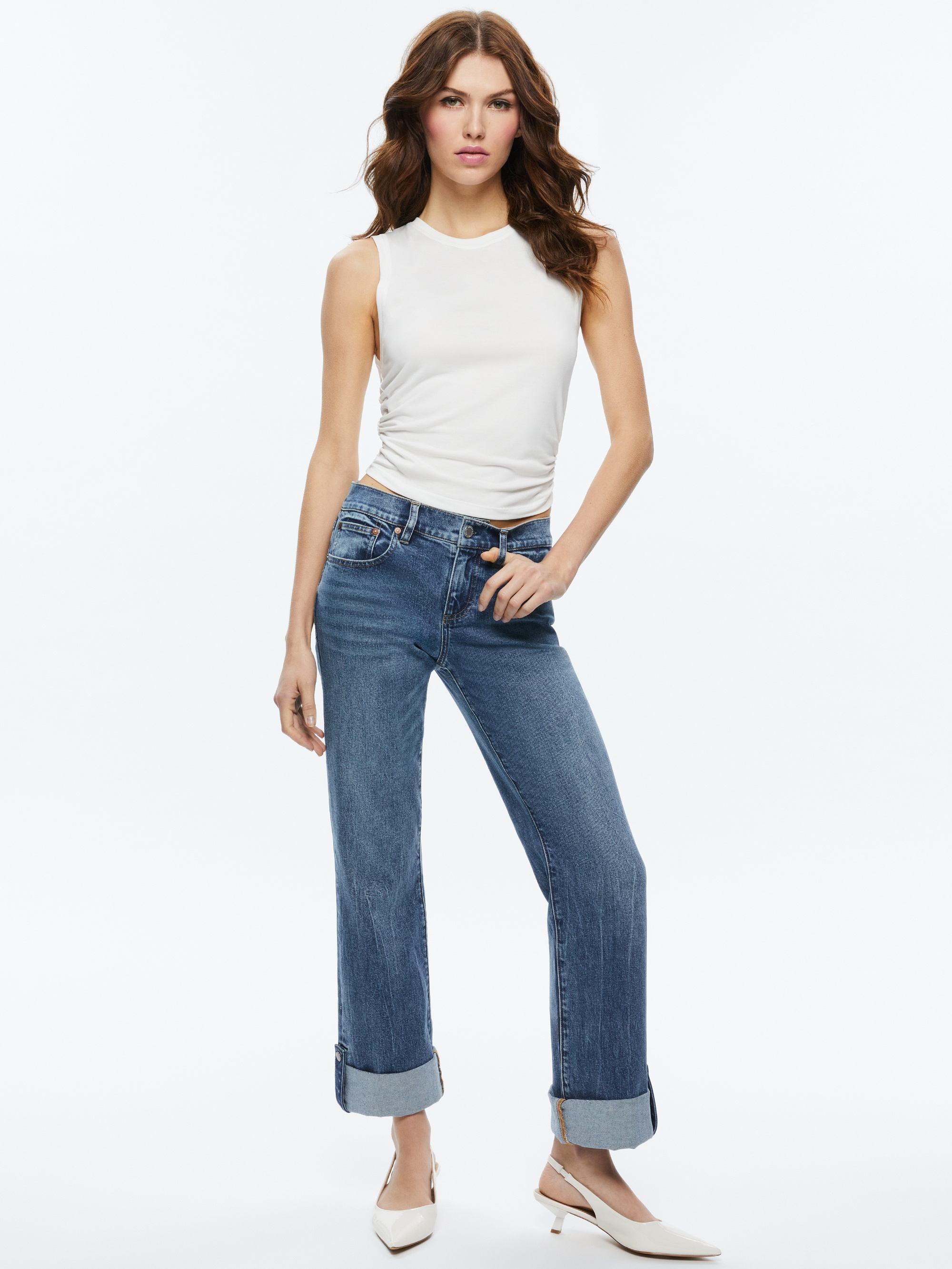 ABILENE LOW RISE CUFFED JEAN WITH SNAPS - 6