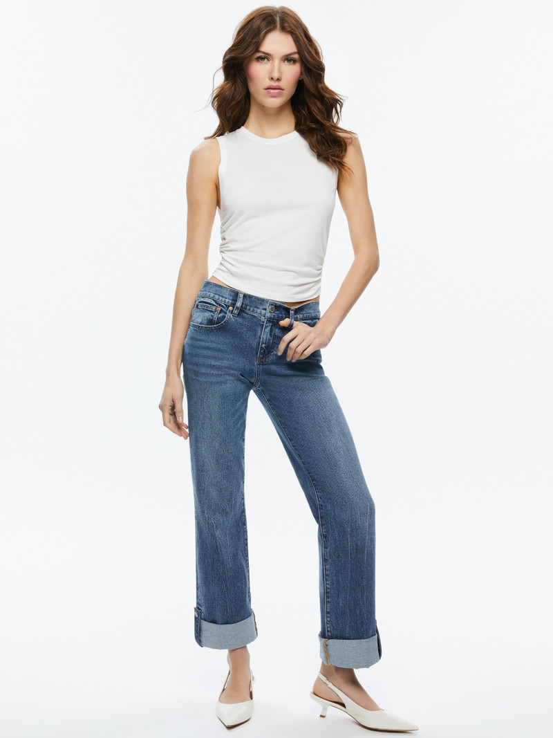 ABILENE LOW RISE CUFFED JEAN WITH SNAPS 6